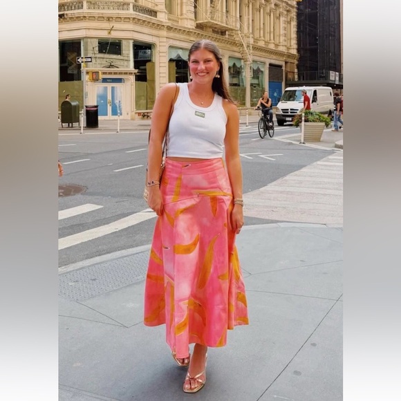 ZARA PRINTED MIDI SKIRT - Picture 6 of 15